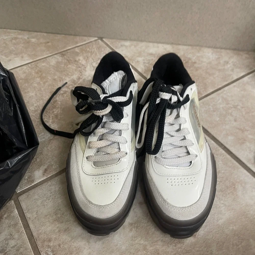 Reebok Club C Cardi B‎ Chalk White Black Birthday kids 4.5 sneakers tennis shoes